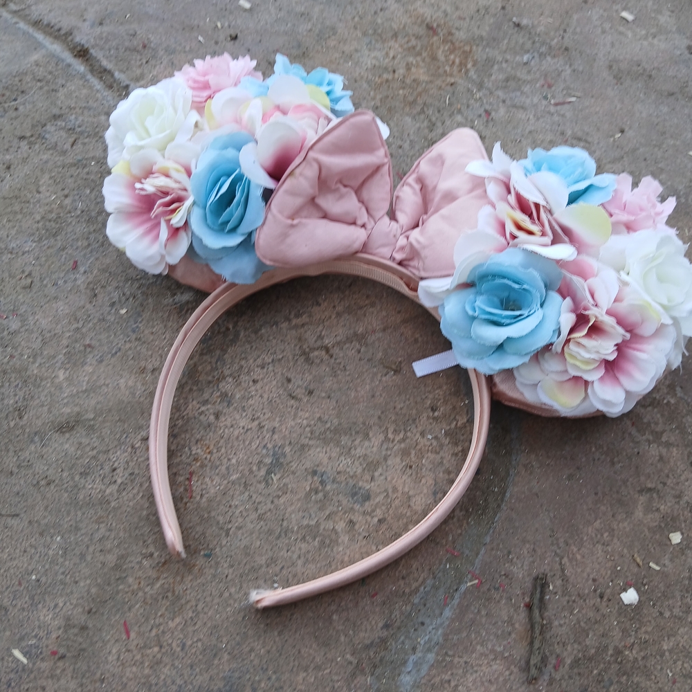 Floral Mouse Ears Headband